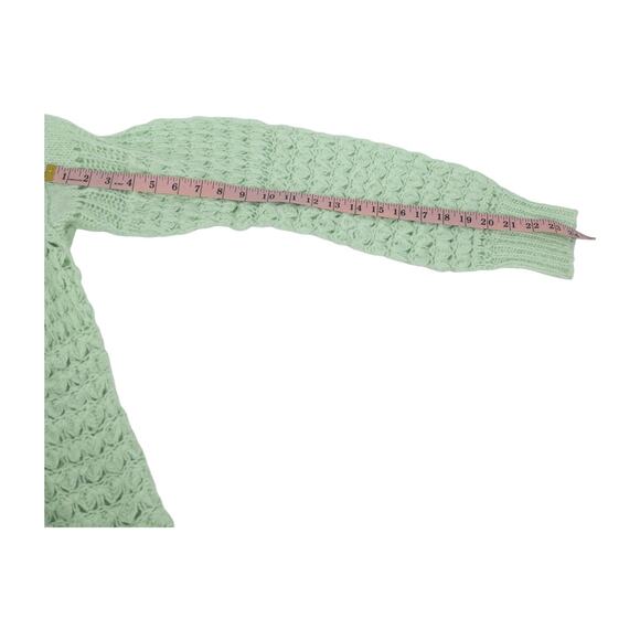 Free People Crashing Waves Sweater Small Mint Green Boho Chic Knit - Picture 14 of 14